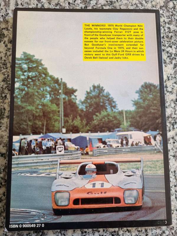 MOTOR RACING YEAR 1976 Edition - see Contents  4 pges 1975 World Championship at Kyalami Grand Prix