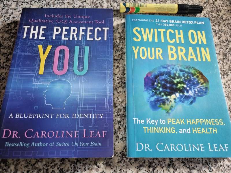 2 Books by Dr CAROLINE LEAF The PERFECT YOU  A Blueprint for Identity plus SWITCH ON YOUR BRAIN