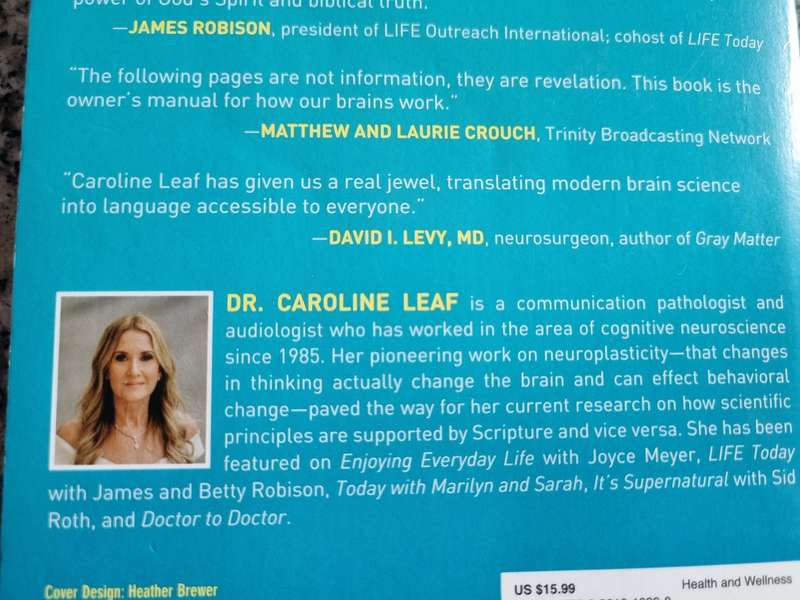 2 Books by Dr CAROLINE LEAF The PERFECT YOU  A Blueprint for Identity plus SWITCH ON YOUR BRAIN