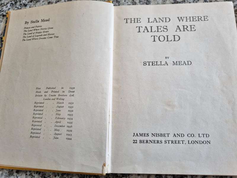 2 Books by STELLA MEAD The Land Where Dreams Come True plus The Land Where Tales are Told