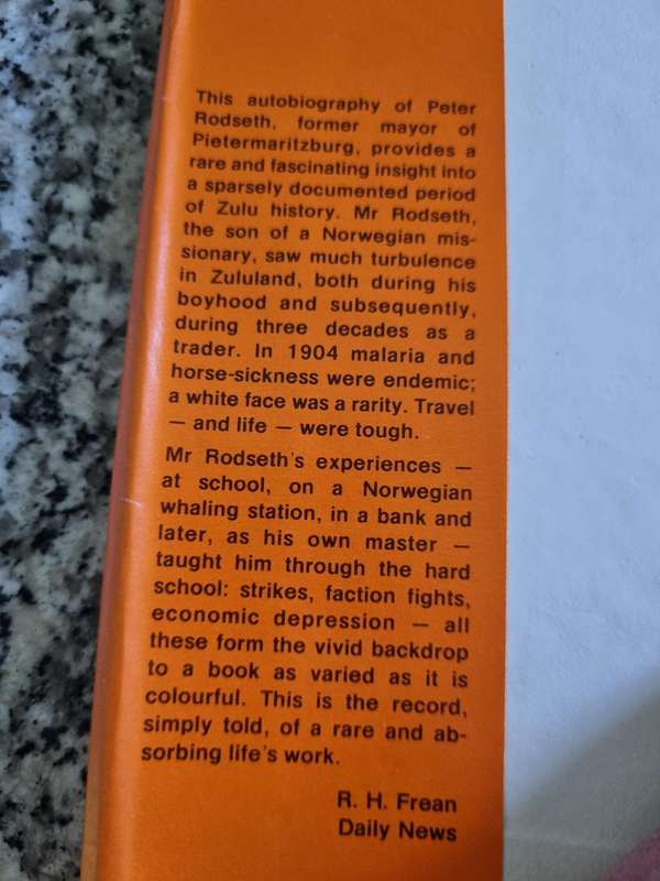 MISSION STATION TO MAYORS PARLOUR AUTOBIOGRAPHY PETER H RODSETH  Pietermaritzburg & Zulu history