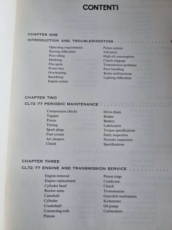 CLYMER HONDA SERVICE REPAIR HANDBOOK 250cc Twins All Years motorcycle