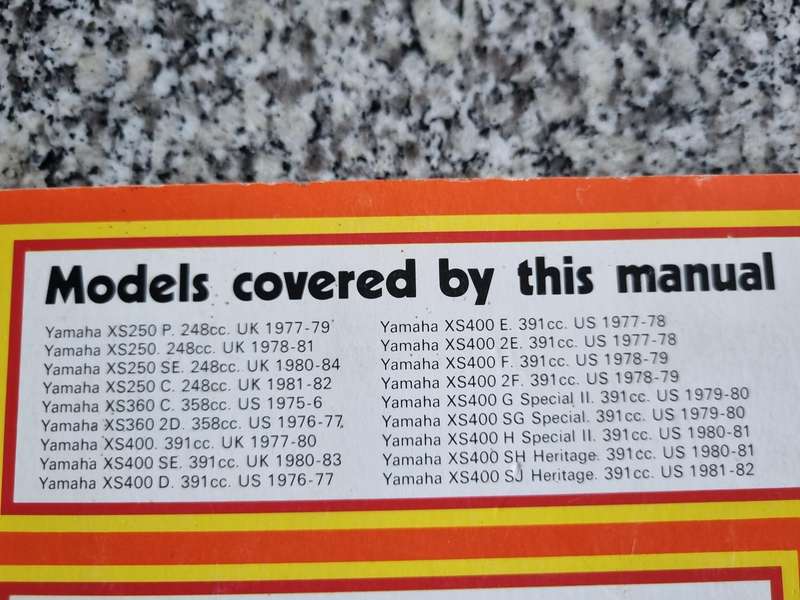 Haynes 378 Yamaha XS250, 360 and 400 SOHC Twins (1975 to 1984) Workshop Manual motorcycle