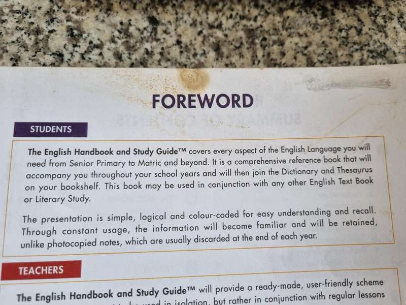 ENGLISH HANDBOOK & STUDY GUIDE English Students SENIOR PRIMARY - MATRIC and BEYOND BERYL LUTRIN