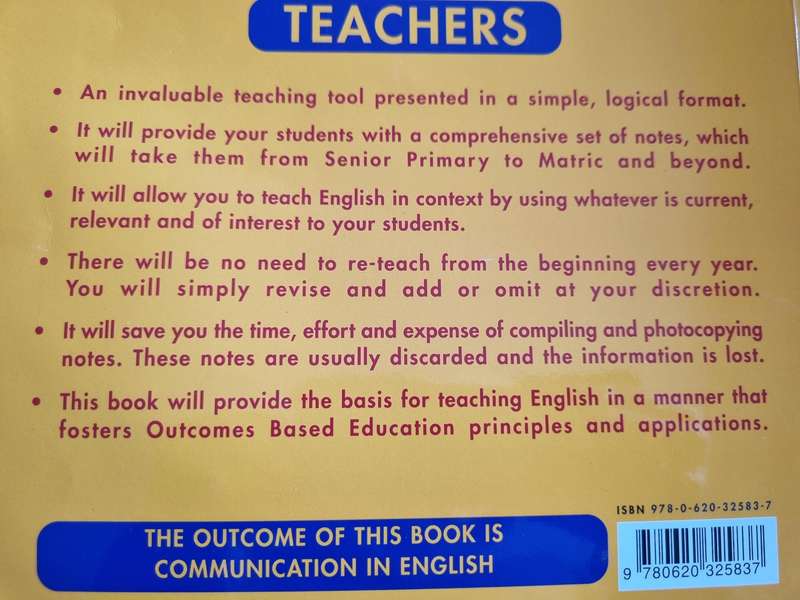 ENGLISH HANDBOOK & STUDY GUIDE English Students SENIOR PRIMARY - MATRIC and BEYOND BERYL LUTRIN