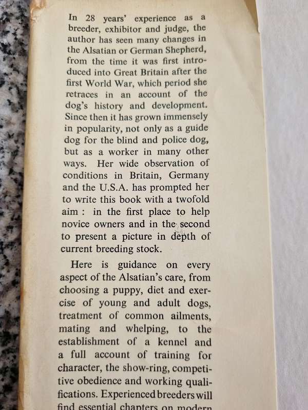THE COMPLETE ALSATIAN NEM ELLIOTT Second Edition 1968