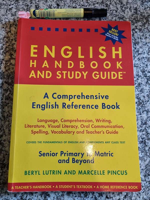 ENGLISH HANDBOOK & STUDY GUIDE English Students SENIOR PRIMARY - MATRIC and BEYOND BERYL LUTRIN