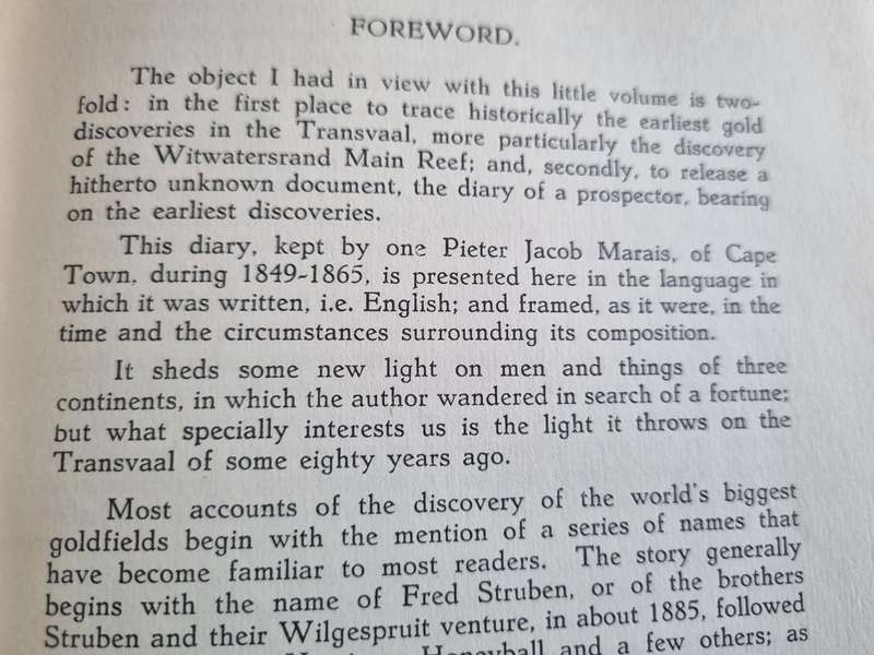 ARGONAUTS of the RAND Discovery of the Main Reef 1849 -65 GUSTAV S PRELLER  ( Witwatersrand Mining