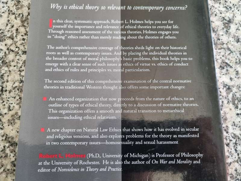 BASIC MORAL PHILOSOPHY ROBERT L HOLMES 2nd Edition