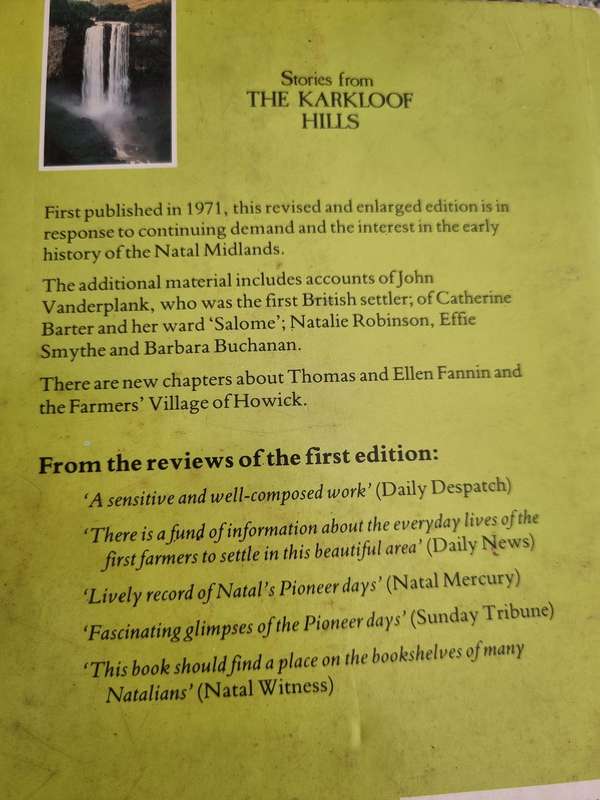 STORIES FROM THE KARKLOOF HILLS CHARLES SCOTT SHAW ( KwaZulu Natal Midlands  ) incl Hilton College