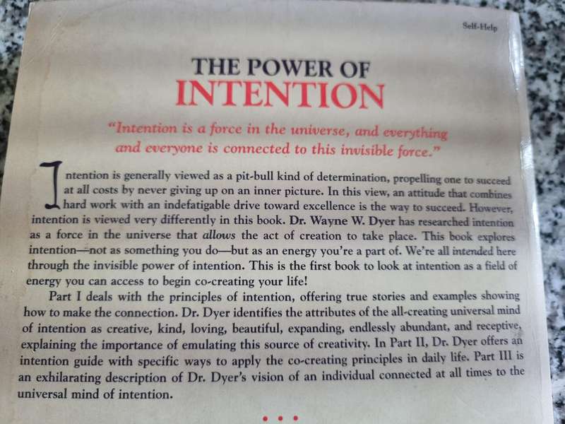 Dr. WAYNE W DYER THE POWER OF INTENTION Learning to Co-create your world your way