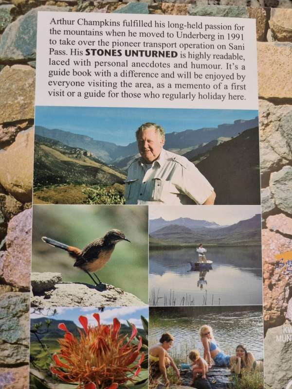 STONES UNTURNED A Guide to the Southern Drakensberg  ARTHUR CHAMPKINS SIGNED Underberg