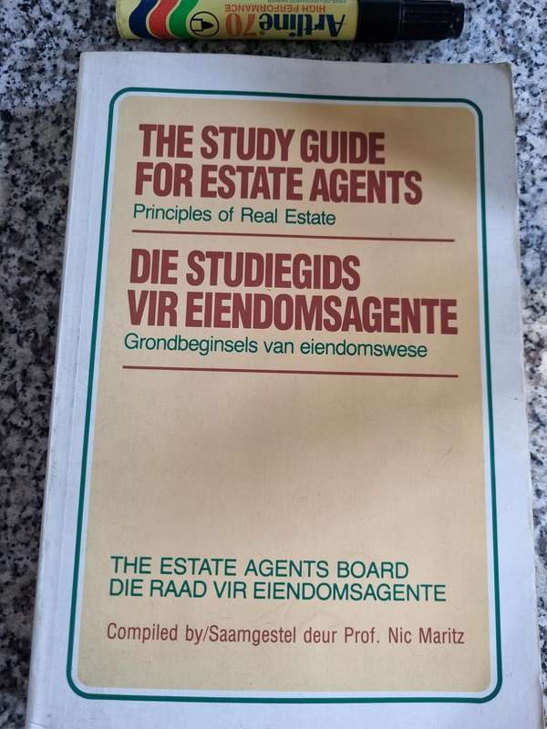 STUDY GUIDE for ESTATE AGENTS Principles of Real Estate Prof. Nic Maritz Eiendomsagente Eng & Afr.