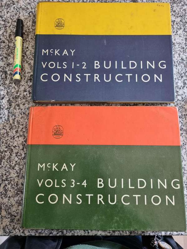W B McKAY  & J K McKAY Building Construction Volumes 1 2 3 & 4 1963 ( building )