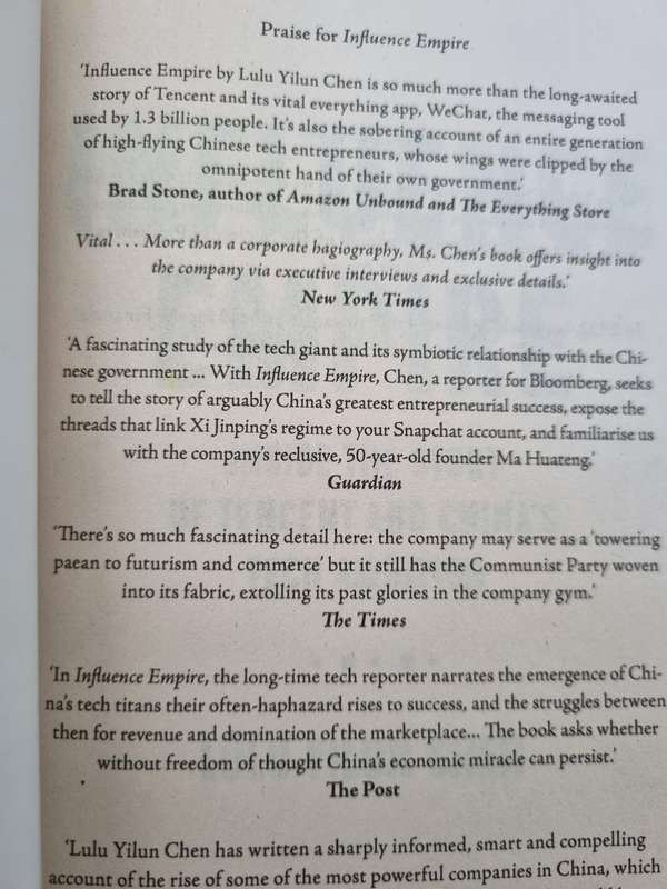 THE STORY OF TENCENT & CHINA'S TECH AMBITION Influence Empire  LULU YILUN CHEN