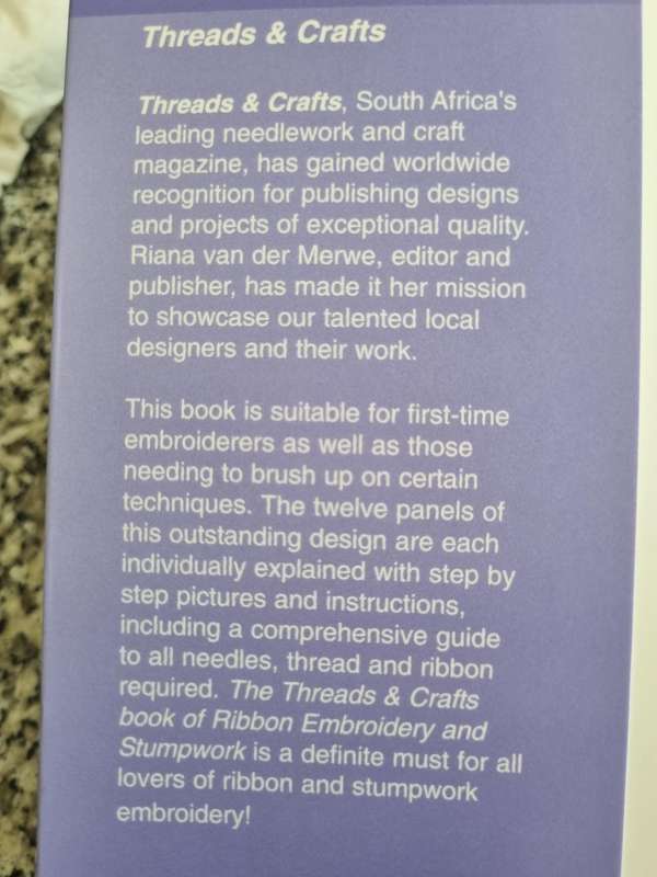 RIBBON EMBROIDERY and STUMPWORK DI van NIEKERK Threads & Crafts