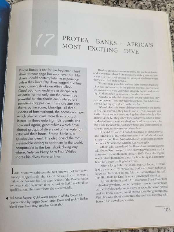 ULTIMATE HANDBOOK ON DIVING IN SOUTHERN AFRICA  AL J VENTER (  skindiving diving history shipwrecks