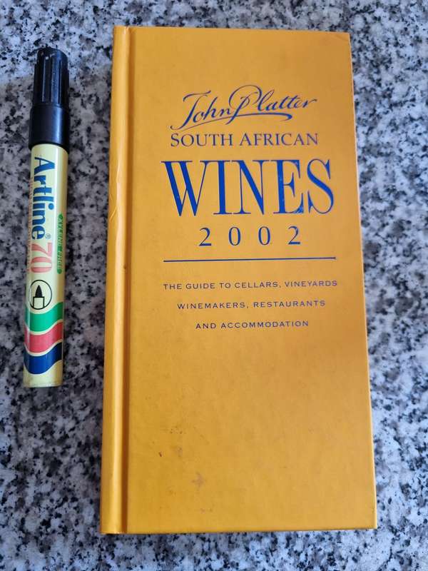 2002 JOHN PLATTER SOUTH AFRICAN WINES  includes original attached bookmark (  Platters Platter`s  )