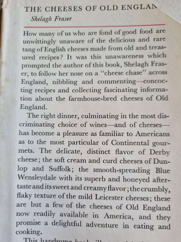 THE CHEESES OF OLD ENGLAND by SHELAGH FRASER 1960