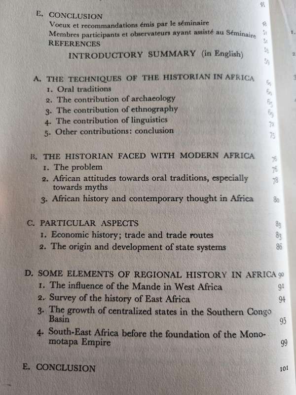 The HISTORIAN in TROPICAL AFRICA 4th International African Seminar University of Dakar 1961