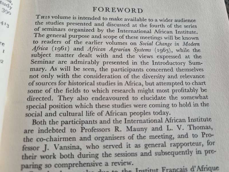 The HISTORIAN in TROPICAL AFRICA 4th International African Seminar University of Dakar 1961
