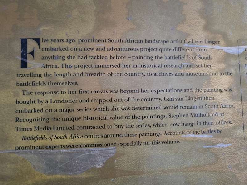BATTLEFIELDS OF SOUTH AFRICA  Paintings GAIL van LINGEN A/cs of Battles George Chadwick Signed - all