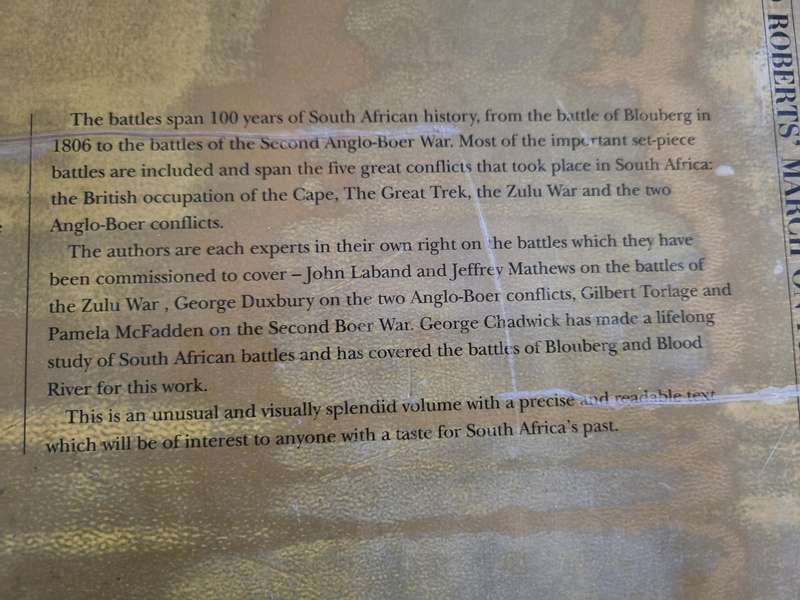 BATTLEFIELDS OF SOUTH AFRICA  Paintings GAIL van LINGEN A/cs of Battles George Chadwick Signed - all