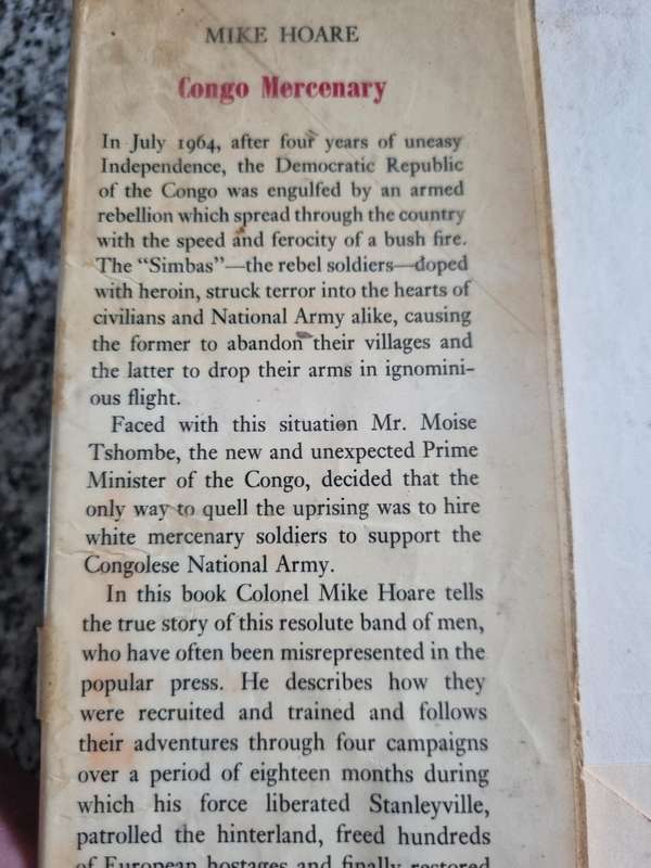 CONGO MERCENARY MIKE HOARE  ( Hardcover ) Please note the condition