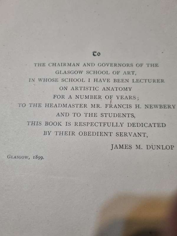 ANATOMICAL DIAGRAMS for the use of ART STUDENTS JAMES M DUNLOP A.R.C.A.