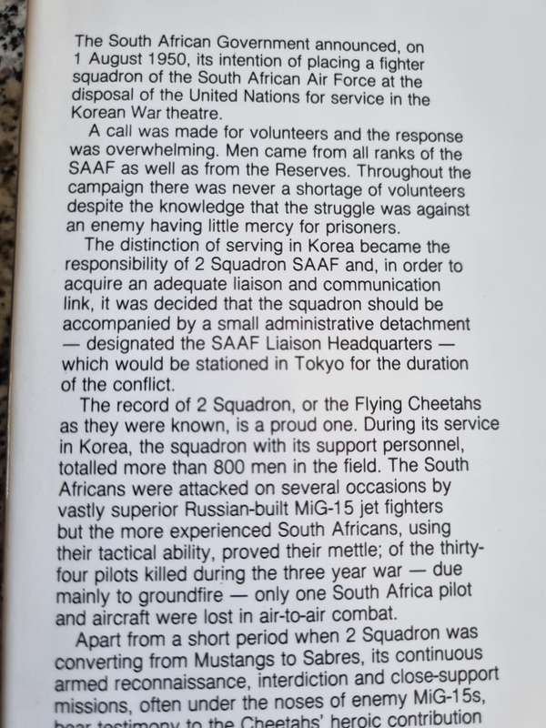 South Africa's Flying Cheetahs in Korea DERMONT MOORE No 3 of South Africans at War SAAF