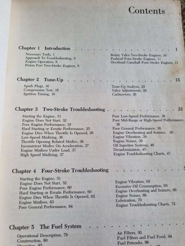 CHILTON'S Motorcycle Troubleshooting Guide 2nd Ed. 1977 Two and Four Stroke motor cycles