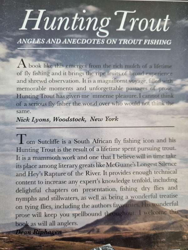 HUNTING TROUT Angles and Anecdotes on Trout Fishing  by  TOM SUTCLIFFE