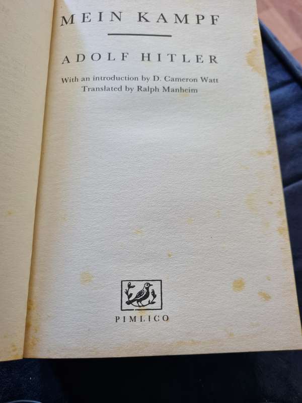 MEIN KAMPF ADOLF HITLER Translated by Ralph Manheim Softcover of 636 pages