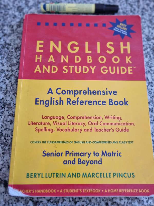 ENGLISH HANDBOOK & STUDY GUIDE English Students SENIOR PRIMARY - MATRIC and BEYOND BERYL LUTRIN