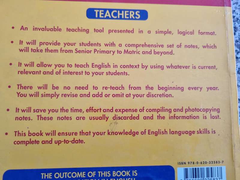 ENGLISH HANDBOOK & STUDY GUIDE English Students SENIOR PRIMARY - MATRIC and BEYOND BERYL LUTRIN