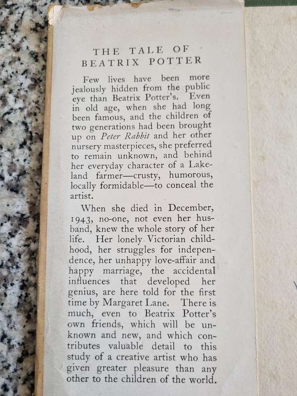 The Tale of Beatrix Potter - A Biography - Margaret Lane - Hardcover  Book in very good condition