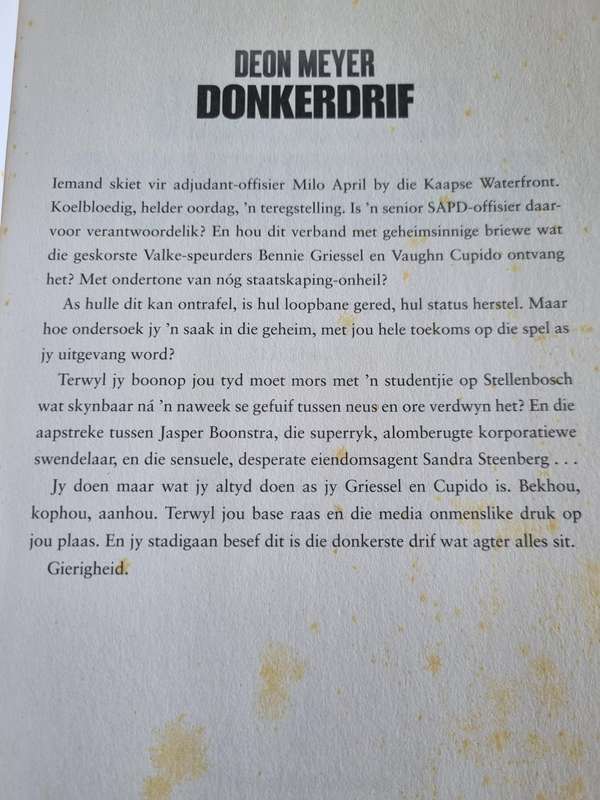 DEON MEYER DONKER DRIF