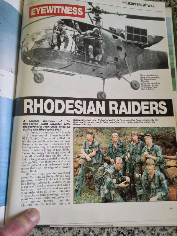 HELICOPTERS AT WAR  including  " EYEWITNESS RHODESIAN RAIDERS " published 1996