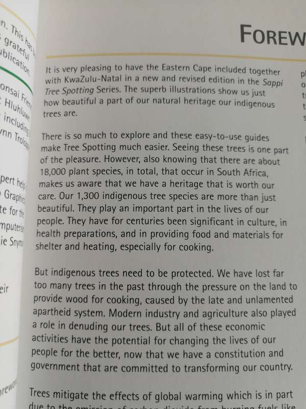 SAPPI TREE SPOTTING KWAZULU NATAL & EASTERN CAPE VAL THOMAS & RINA GRANT