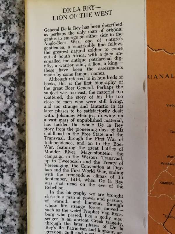 DE LA REY LION OF THE WEST JOHANNES MEINTJIES  ( Biography also a great Boer War General   )