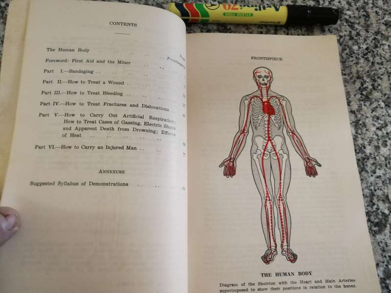 PRACTICAL FIRST AID FOR MINERS  Published Transvaal & Orange Free State Chamber of Mines 1954