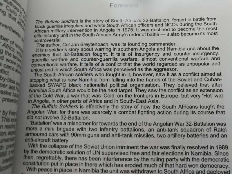 THE BUFFALO SOLDIERS Story of South Africa's 32 Battalion 1975 -1993 Col JAN BREYTENBACH