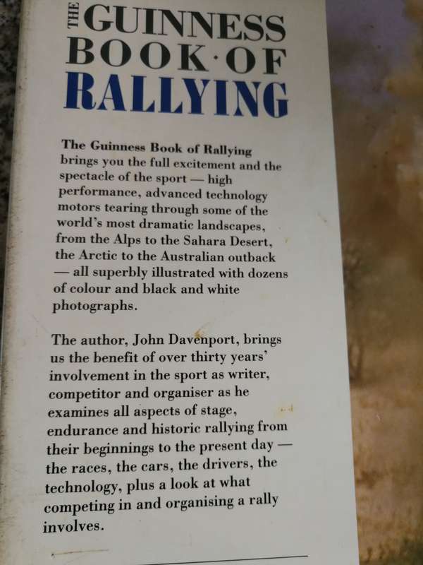 THE GUINNESS BOOK OF RALLYING JOHN DAVENPORT (  rally motorsport motor racing )