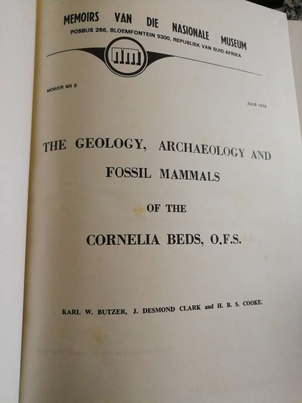The Geology Archaeology & Fossil Mammals of the CORNELIA BEDS OFS KARL W BUTZER  et al Museum