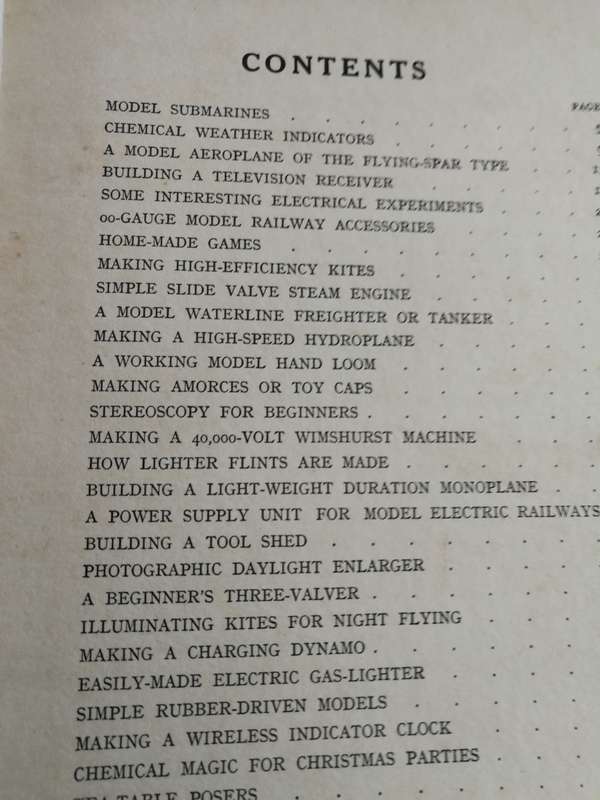 HOBBIES NEW ANNUAL EDITED BY F J CAMM Models Hobbies and Experiments Published around 1935