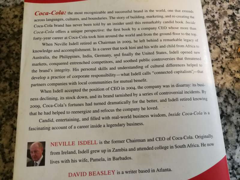 INSIDE COCA COLA A CEO's Life Story of Building the World's Most Popular Brand NEVILLE ISDELL