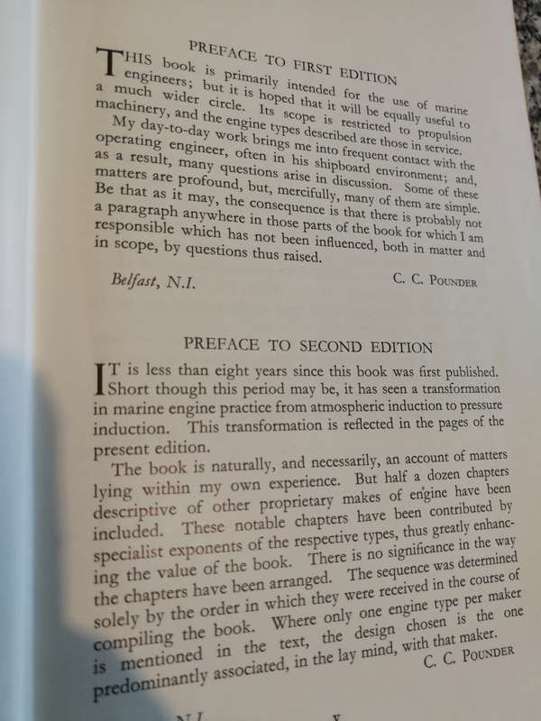 MARINE DIESEL ENGINES C C POUNDER Third Edition 1965 Engineering  ships