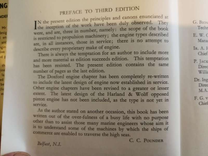 MARINE DIESEL ENGINES C C POUNDER Third Edition 1965 Engineering  ships