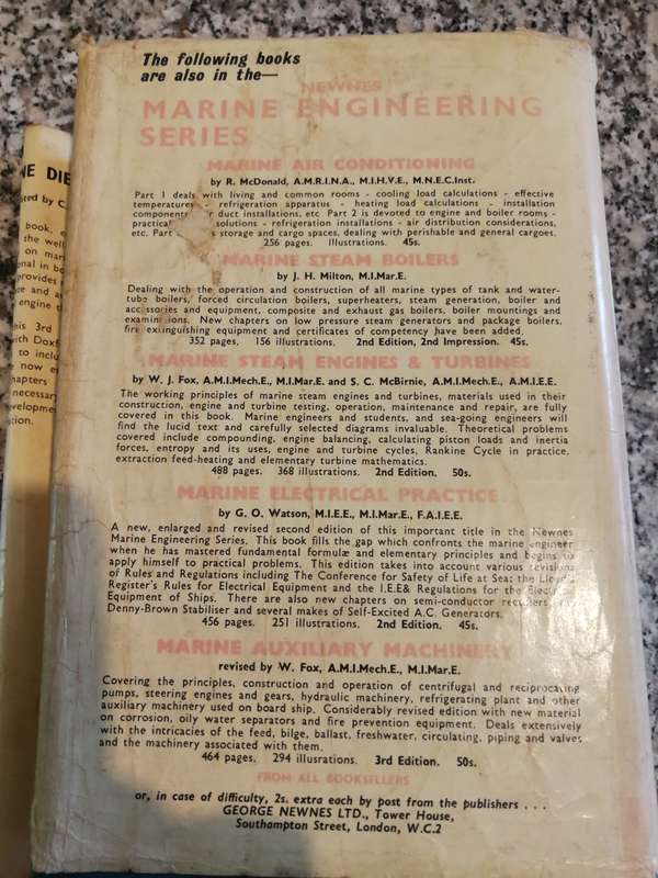 MARINE DIESEL ENGINES C C POUNDER Third Edition 1965 Engineering  ships