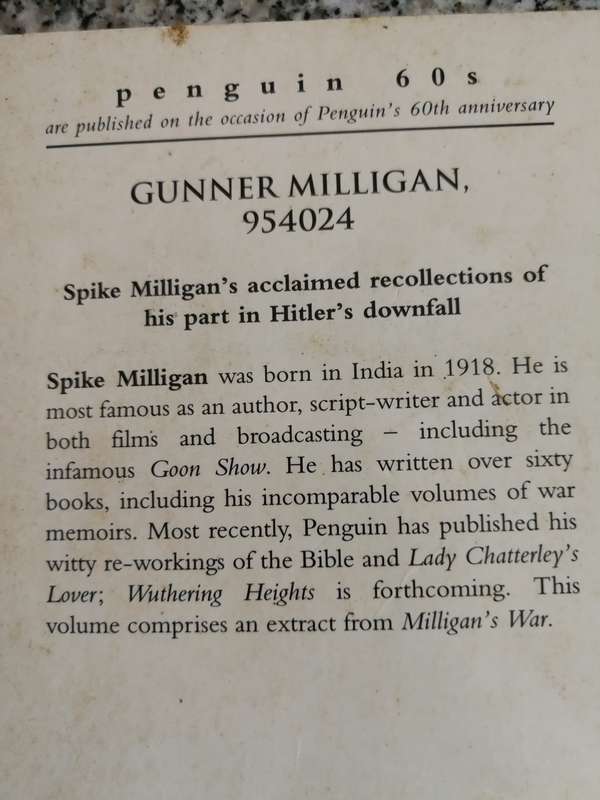 SPIKE MILLIGAN GUNNER MILLIGAN 954024 A Penguin book